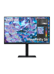 Samsung 27 Inch ViewFinity S6 2K QHD Monitor with IPS Panel, LS27B610EQMXUE, Black