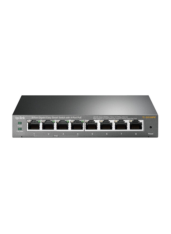 

TP-Link 8-Port Gigabit Easy Smart Switch with 4-Port PoE, TL-SG108PE, Black