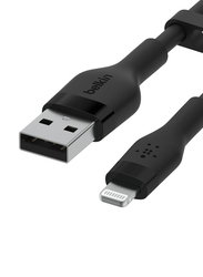 Belkin 1-Meter Boost charge Flex SiliconeCable, Black, USB Type A to USB Type-C for Google Pixel, iPhones, Samsung, Black