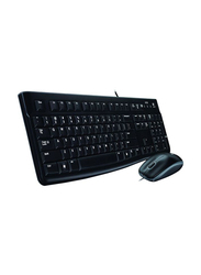 Logitech Mk120 Wired English/Arabic Keyboard and Mouse Combo, Black