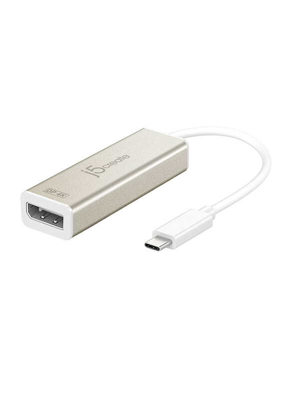 

j5create Jca140 Adapter, USB Type-C to 4k Display Port, Silver