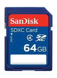 SanDisk 64GB SDHC Flash Memory Card, Blue