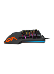 Meetion KB015 Left One-Handed Wired English Gaming Keyboard, Black