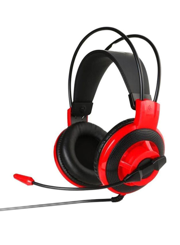 

MSI DS501 3.5 mm Jack Over-Ear Gaming Headset, Black/Red