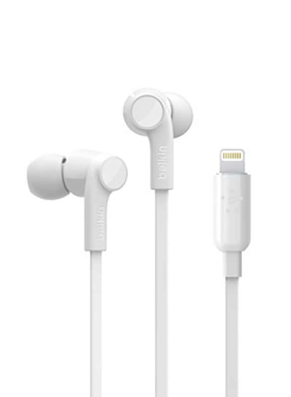 Belkin Lightning In-Ear Earphones for iPhones, G3H0001btWHT, White