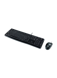 Logitech Mk120 Wired English/Arabic Keyboard and Mouse Combo, Black