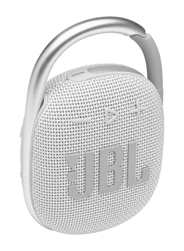 

JBL Clip 4 Small Portable Wireless Bluetooth Speaker with Integrated Carabiner, White