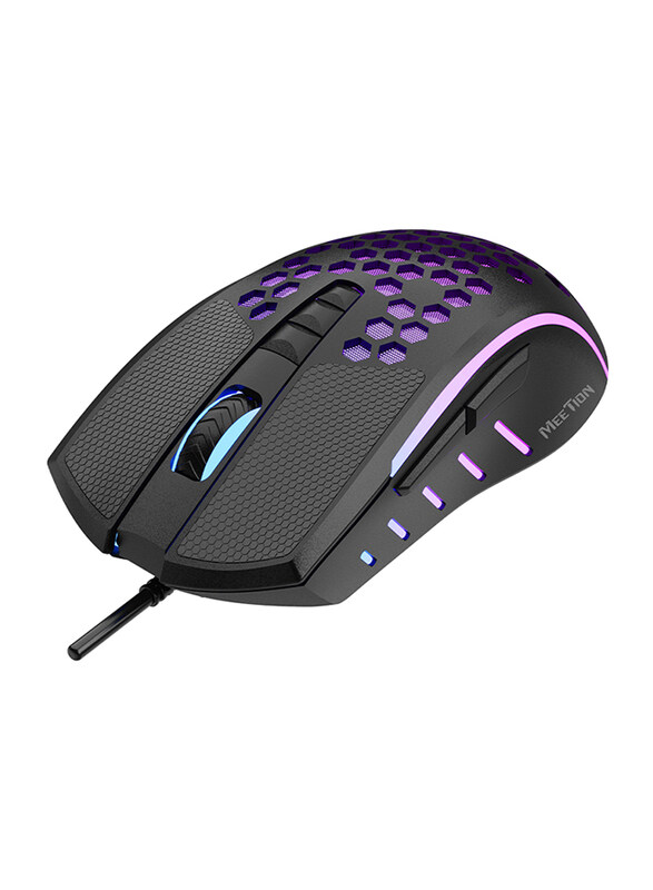 

Meetion GM015 Lightweight Honeycomb Wired Optical Gaming Mouse, Black