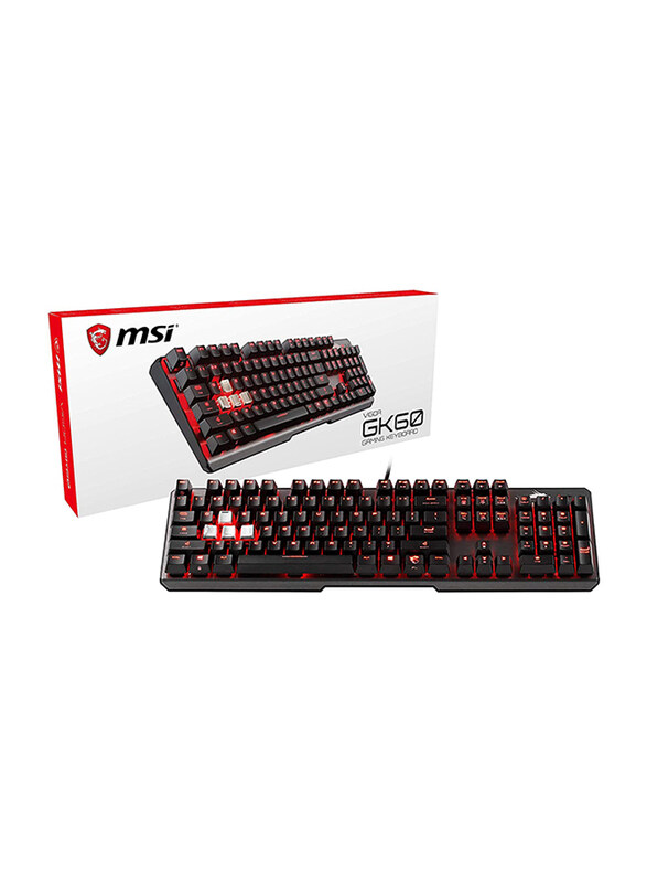 

MSI Vigor GK60 CR US English Gaming Keyboard, Black