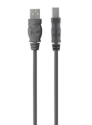 Belkin 3-Meter USB 2.0 Premium Printer Cable, USB Type A to USB Type B for Printers, F3U154BT, Grey