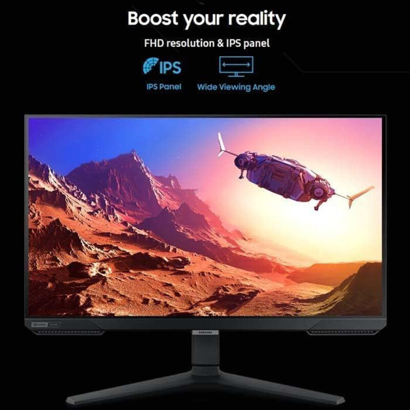 Samsung 27 inch Odyssey G4 Full HD Gaming Monitor with IPS Panel and Ergonomic Stand, LS27BG402EMXUE, Black