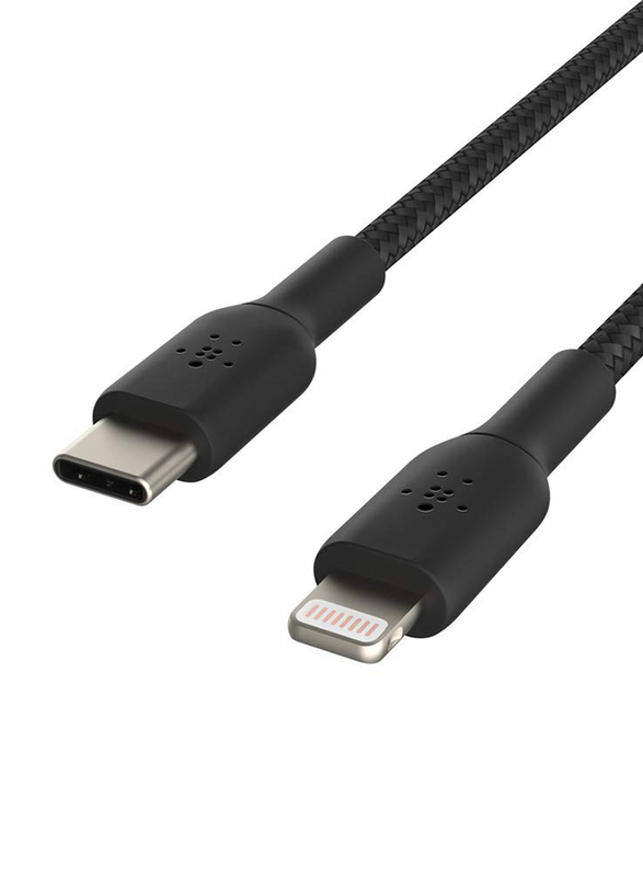 Belkin 2-Meters Boost Charge Lightning Cable, Lightning to USB Type-C for iPhone 11, 11 Pro, 11 Pro Max, XS, XS Max, XR, X, 8, 8 Plus, Black