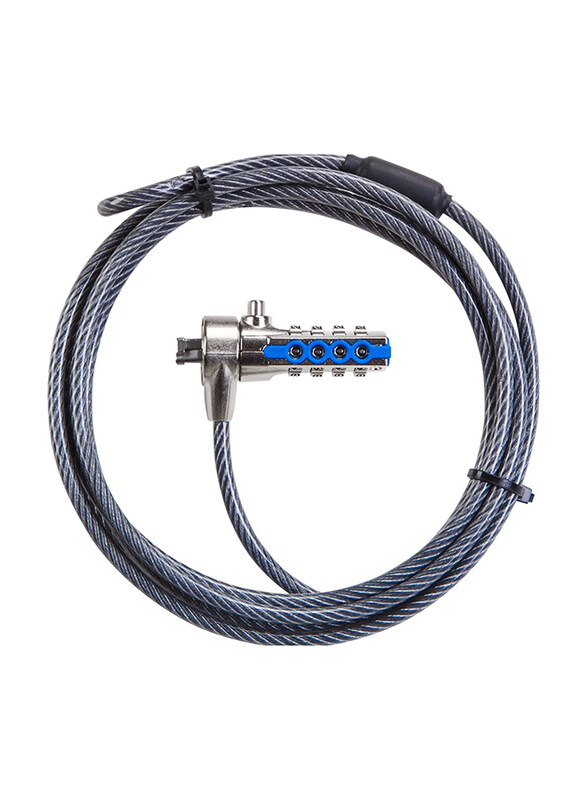 

Targus Defcon T-Lock Resettable Combination Cable Lock, PA410E, Silver