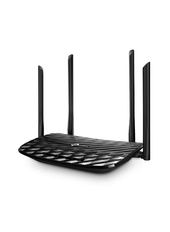 TP-Link Archer C6 Dual Band MU-MIMO Gigabit Wireless Wi-Fi Router, AC1200, Black