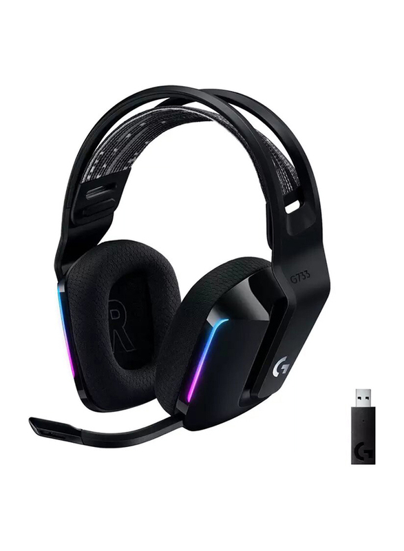 Logitech G733 Wireless Gaming Headset, Black