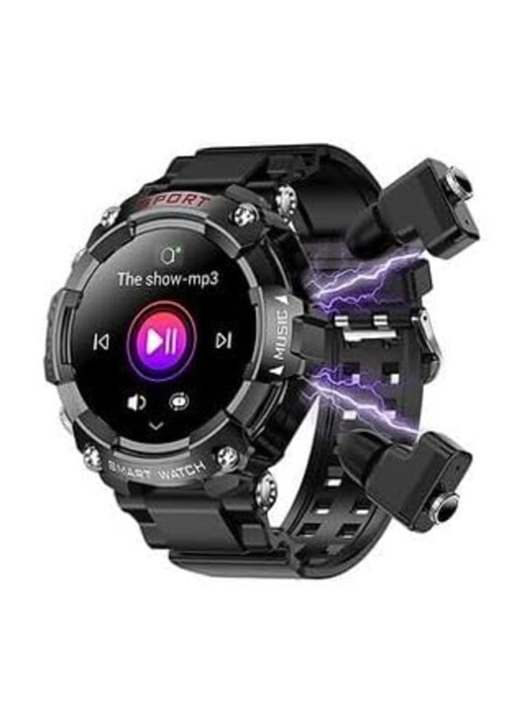 

Generic Heino Teko Germany ST3 Smartwatch with Earbuds, Black