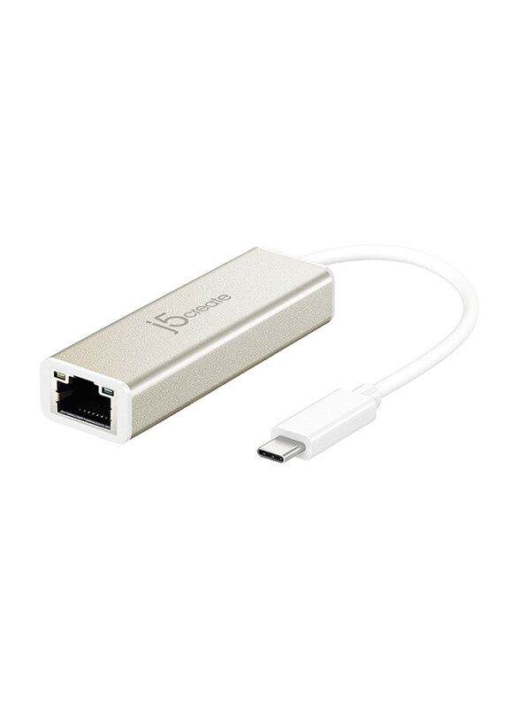 

j5create JCE131 USB-C to Gigabit Ethernet Adapter, White