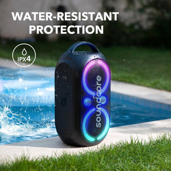 Soundcore Rave Party 2 Water Resistant Portable Bluetooth Speaker, Black