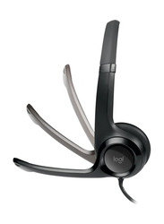 Logitech H390 USB On-Ear Headset with Mic, Black