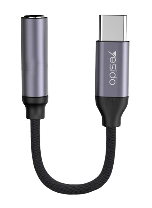 

Yesido Headphone Jack Adapte Cable, USB Type C to 3.5mm Female Headphone Dongle, Grey