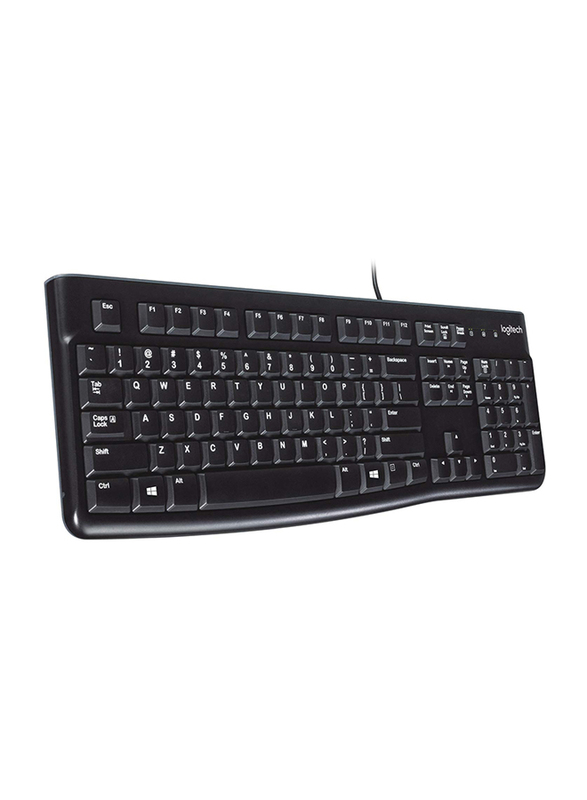 Logitech K120 Wired English Keyboard, Black