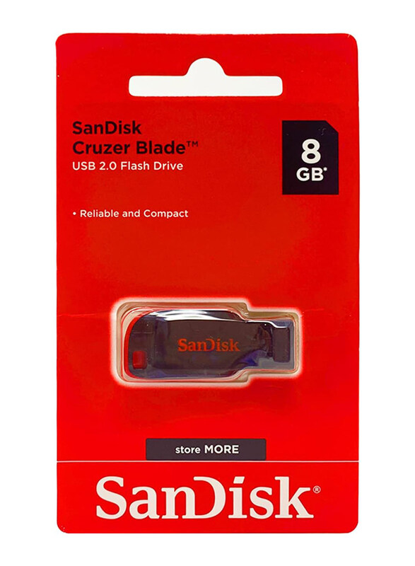 

Sandisk 8GB Cruzer Blade CZ50 USB 2.0 Flash Drive, SDCZ50-008G-B35, Black