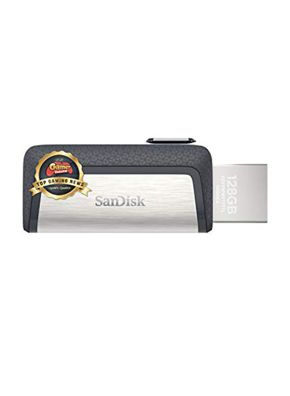 Sandisk 64GB Ultra Dual USB Drive, Black/Silver