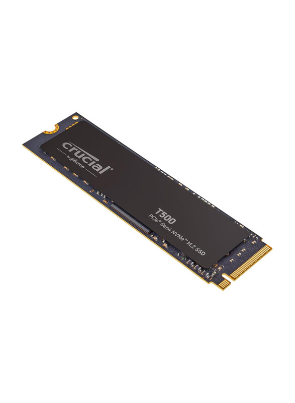 

Crucial 1TB T500 PCIe Gen4 NVMe M.2 Internal SSD with up to 7300MB/s, CT1000T500SSD8, Black