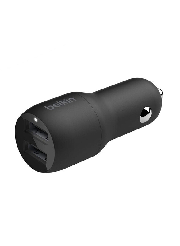 

Belkin Dual Port Car Charger, 4.8Amp, 24W, Black