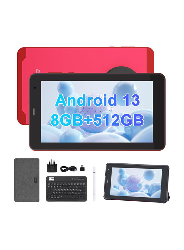 

C idea CM518 Pro 512GB Red 7-Inch Tablet, 8GB RAM, 5G