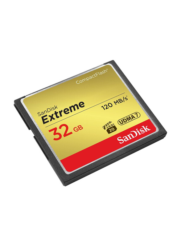 

SanDisk 32GB Extreme UDMA7 Memory Card, Gold