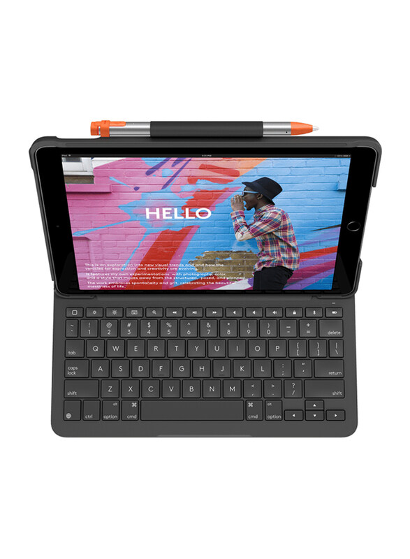 

Logitech Slim Folio with Integrated Bluetooth English Keyboard for iPad, Black