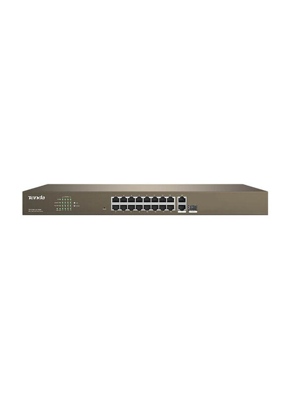 

Tenda 16FE+2GE/1SFP Smart Switch With 16-Port PoE, TEF1218P-16-250W, Grey