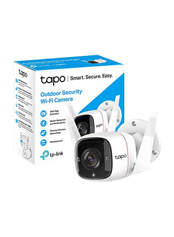 

TP-Link Tapo Outdoor Security Wi-Fi Camera, 3MP, White