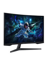 Samsung 32 Inch Odyssey G5 G55C QHD Curved Gaming Monitor, LS32CG552EMXUE, Black, Middle East Version