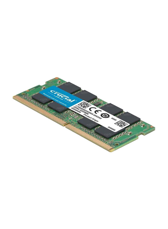 

Crucial 8GB Basics DDR4 2666MHz CL19 SODIMM 260-Pin Laptop RAM, CB8GS2666, Green/Black