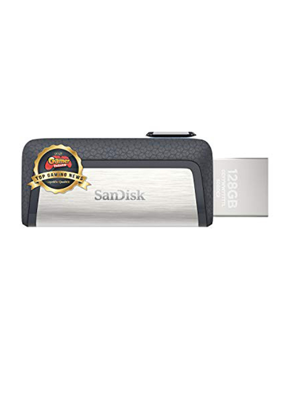 Sandisk 256GB Ultra Dual USB Drive, Black/Silver