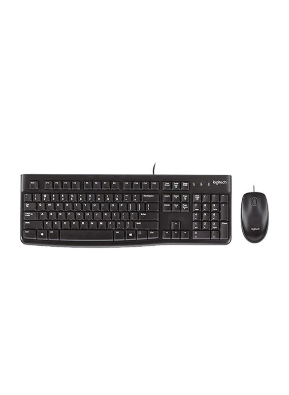 

Logitech Mk120 Wired English Keyboard and Mouse Combo, Black