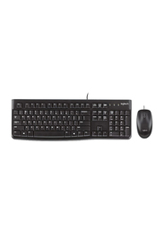 Logitech Mk120 Wired English Keyboard and Mouse Combo, Black