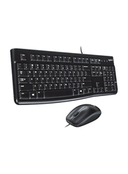 Logitech Mk120 Wired English Keyboard and Mouse Combo, Black