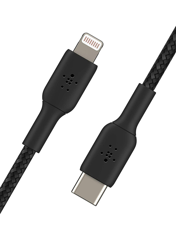 Belkin 2-Meters Boost Charge Lightning Cable, Lightning to USB Type-C for iPhone 11, 11 Pro, 11 Pro Max, XS, XS Max, XR, X, 8, 8 Plus, Black