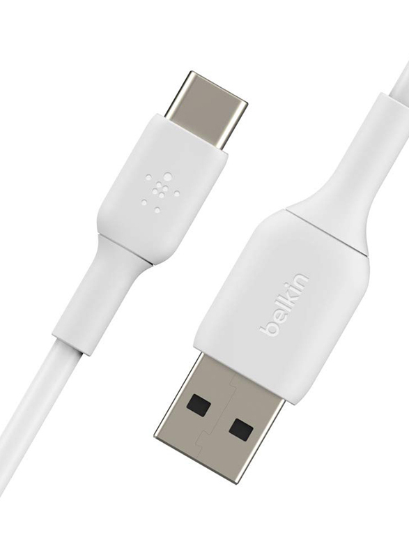 Belkin 1-Meter PVC USB Type-C Cable, USB Type A to USB Type-C for Note10, S10, Pixel 4, iPad Pro, Nintendo Switch and more, White