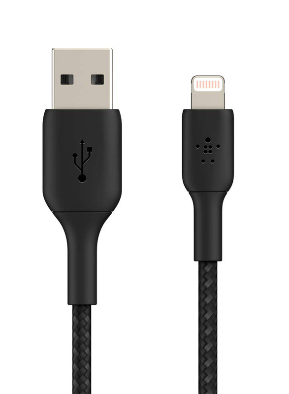 Belkin 1-Meter Premium Braided A-lTG Lightning Cable, USB Type A to Lightning for iPhone, iPad, AirPods, Black