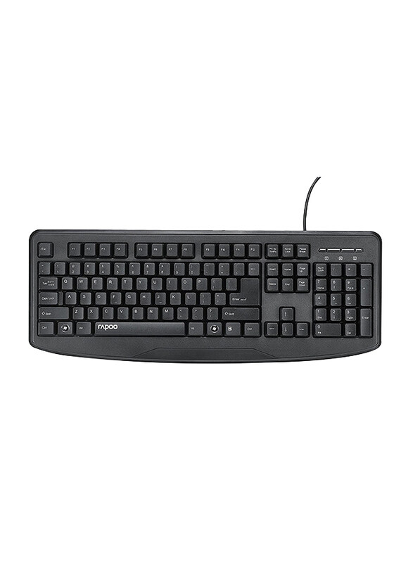 

Rapoo NK2500 Wired Arabic Keyboard, Black