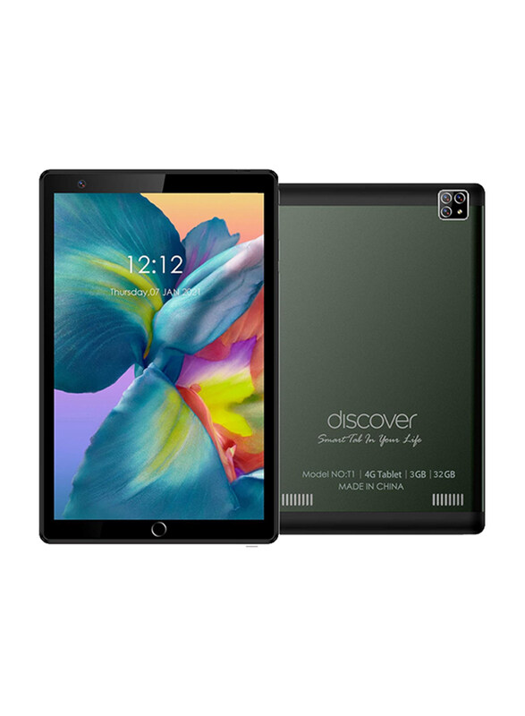 

Discover T1 64GB Green 8-inch Tablet PC, 4GB RAM, 4G LTE, Dual Sim + Wi-Fi