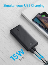 Anker 20000mAh PowerCore Essential Fast Charging Power Bank with Micro-USB and USB-C Input, Black