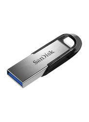 SanDisk 64GB Ultra Flair USB 3.0 Flash Drive, Silver/Black