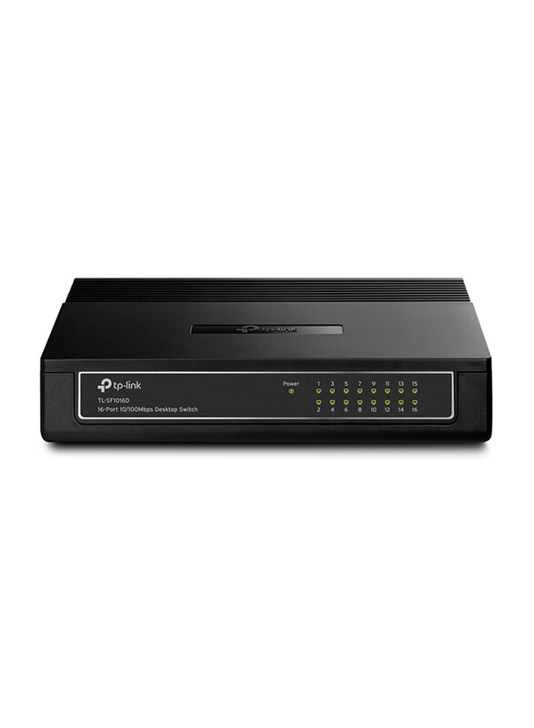 

TP-Link 16 Port 10/100Mbps Fast Ethernet Switch, TL-SF1016D, Black