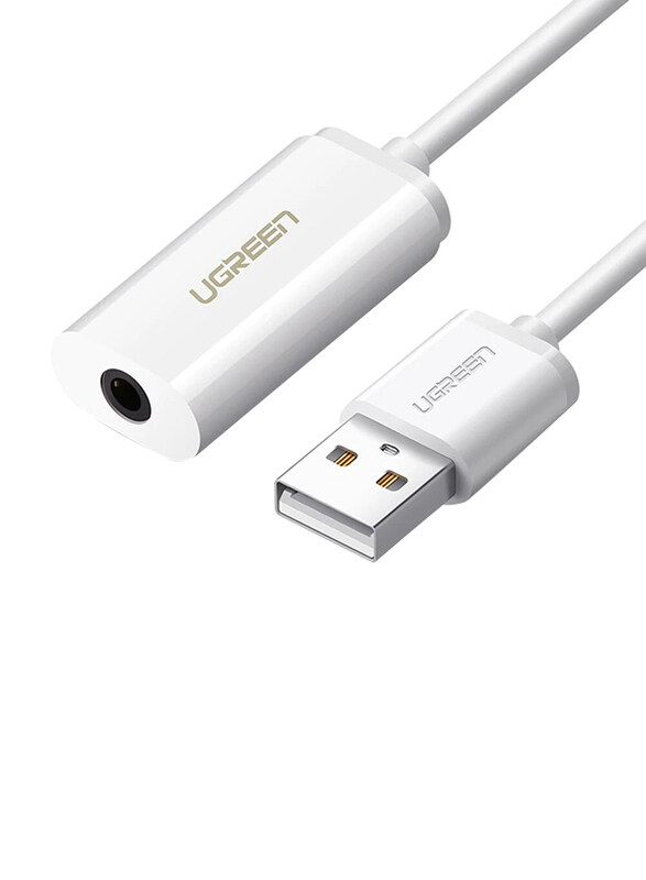 

Ugreen 3.5 Millimetres USB A Male to 3.5 mm Aux Cable, White