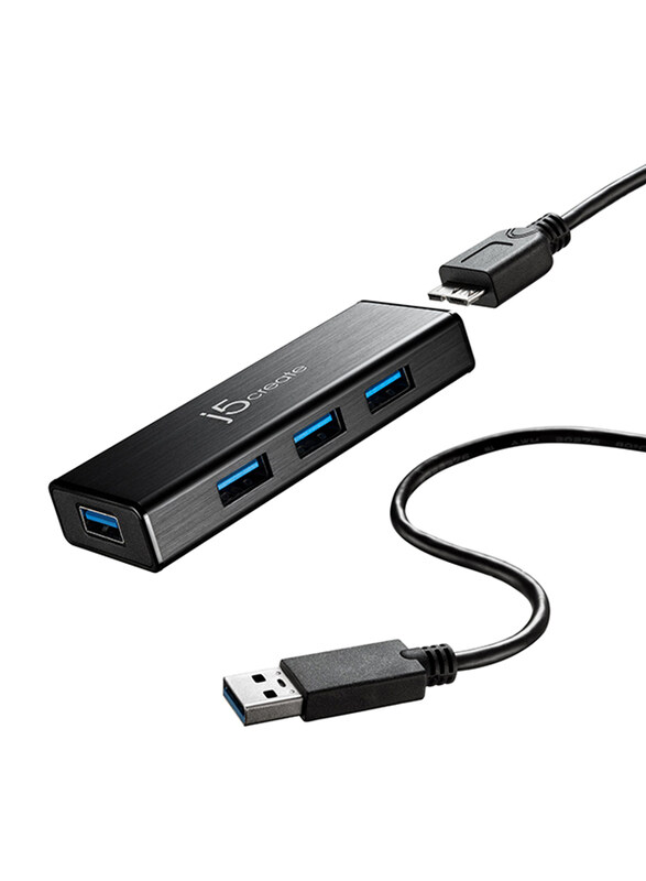 

J5create JUH340 Usb 3.0 4-Port Hub, Black